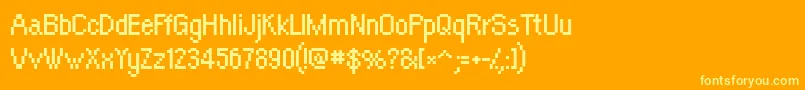 Orangeki-fontti – keltaiset fontit oranssilla taustalla
