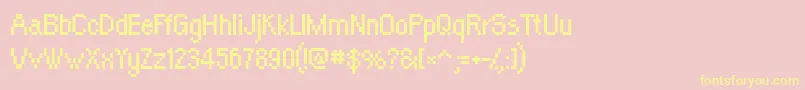 Orangeki Font – Yellow Fonts on Pink Background