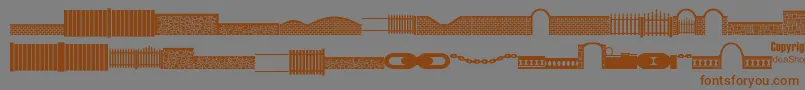 Шрифт Fcofences – коричневые шрифты на сером фоне