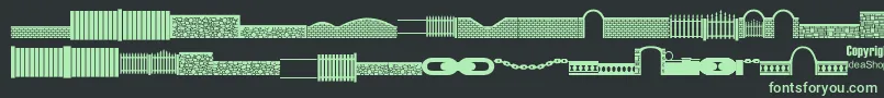 Шрифт Fcofences – зелёные шрифты на чёрном фоне