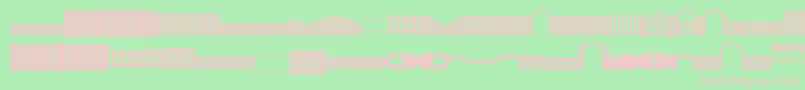 Fcofences Font – Pink Fonts on Green Background