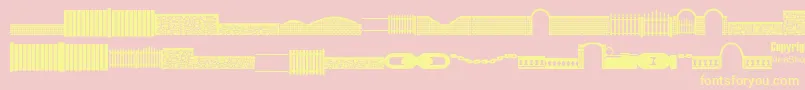 Fcofences Font – Yellow Fonts on Pink Background