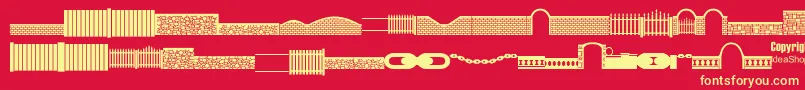 fuente Fcofences – Fuentes Amarillas Sobre Fondo Rojo