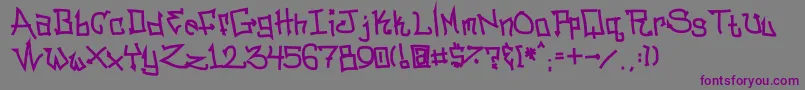 BitchslapNormal Font – Purple Fonts on Gray Background