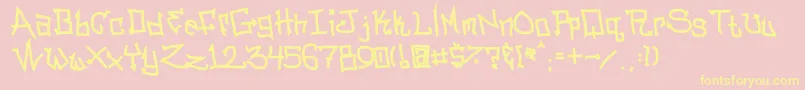 BitchslapNormal Font – Yellow Fonts on Pink Background