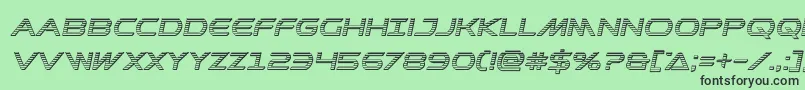 Шрифт Prometheanchromeital – чёрные шрифты на зелёном фоне