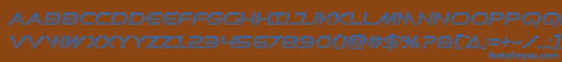 Prometheanchromeital Font – Blue Fonts on Brown Background