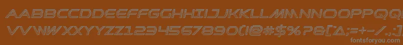 Prometheanchromeital Font – Gray Fonts on Brown Background