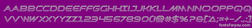 Prometheanchromeital Font – Green Fonts on Purple Background