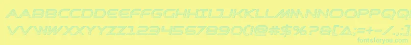 Prometheanchromeital Font – Green Fonts on Yellow Background