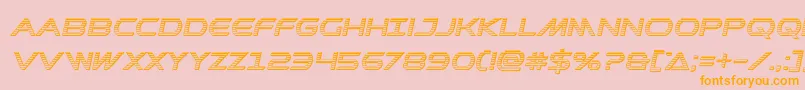 Prometheanchromeital Font – Orange Fonts on Pink Background