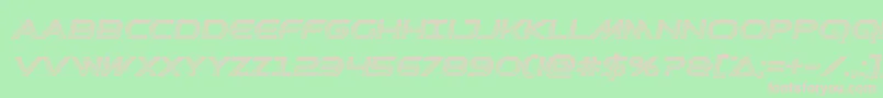Prometheanchromeital-fontti – vaaleanpunaiset fontit vihreällä taustalla