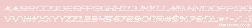 Prometheanchromeital-fontti – valkoiset fontit vaaleanpunaisella taustalla