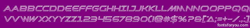 Prometheanchromeital Font – White Fonts on Purple Background