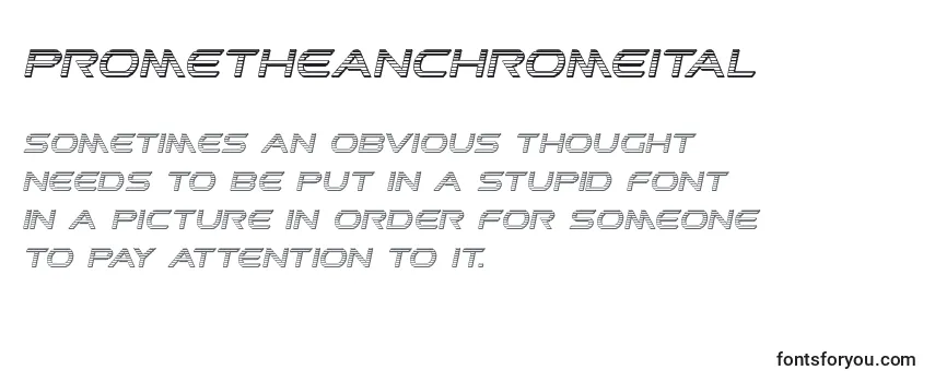 Review of the Prometheanchromeital Font