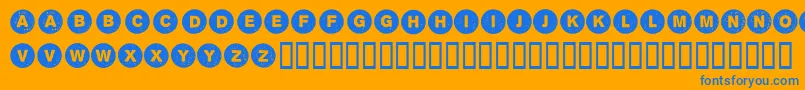 Sectionintersection Font – Blue Fonts on Orange Background