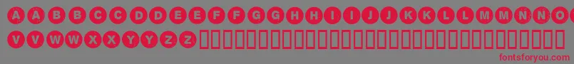 Sectionintersection-Schriftart – Rote Schriften auf grauem Hintergrund