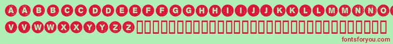 Sectionintersection Font – Red Fonts on Green Background