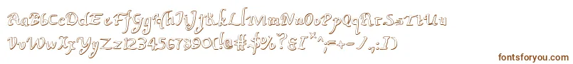 Шрифт Valleyforgeo – коричневые шрифты на белом фоне