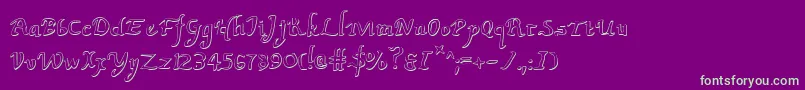 Valleyforgeo Font – Green Fonts on Purple Background