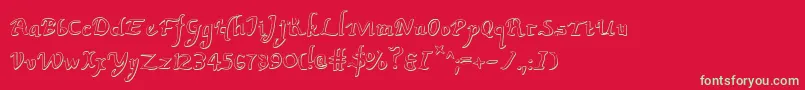 フォントValleyforgeo – 赤い背景に緑の文字