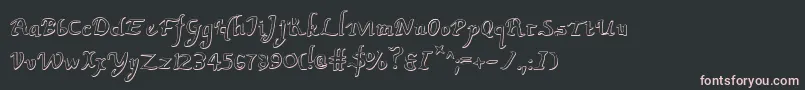 Шрифт Valleyforgeo – розовые шрифты на чёрном фоне