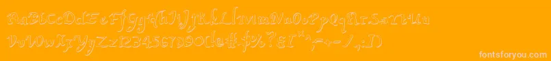 フォントValleyforgeo – オレンジの背景にピンクのフォント