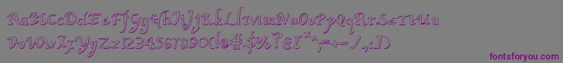 Шрифт Valleyforgeo – фиолетовые шрифты на сером фоне