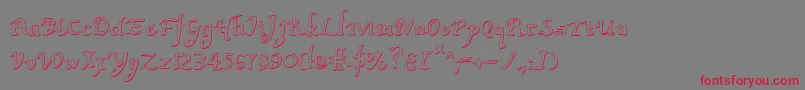 Valleyforgeo Font – Red Fonts on Gray Background