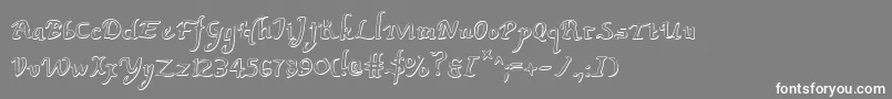 フォントValleyforgeo – 灰色の背景に白い文字