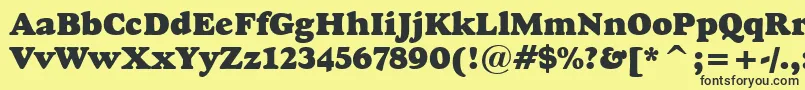 GoudyHeavyfaceBt Font – Black Fonts on Yellow Background