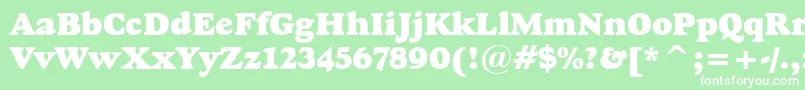 GoudyHeavyfaceBt Font – White Fonts on Green Background