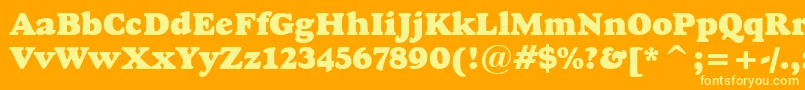 GoudyHeavyfaceBt Font – Yellow Fonts on Orange Background