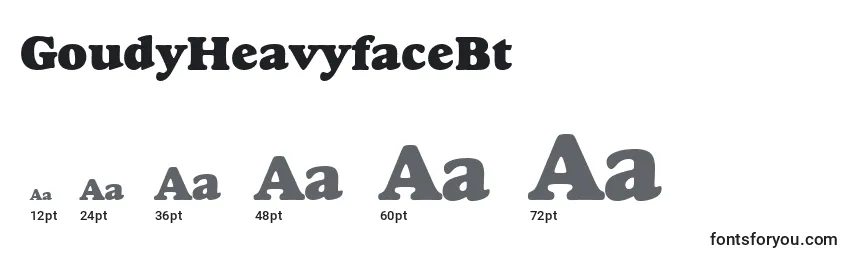GoudyHeavyfaceBt Font Sizes