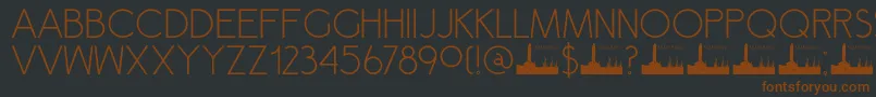DkSemarang-fontti – ruskeat fontit mustalla taustalla