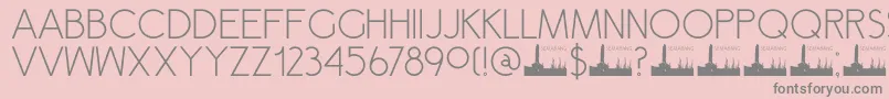 DkSemarang Font – Gray Fonts on Pink Background