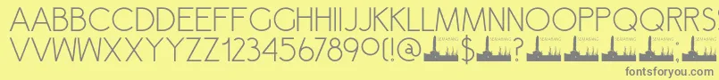 DkSemarang Font – Gray Fonts on Yellow Background