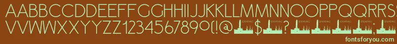 DkSemarang Font – Green Fonts on Brown Background