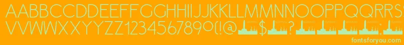 DkSemarang Font – Green Fonts on Orange Background