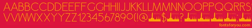 DkSemarang Font – Orange Fonts on Red Background