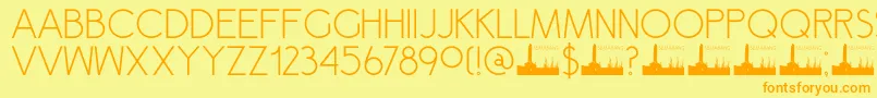 DkSemarang Font – Orange Fonts on Yellow Background