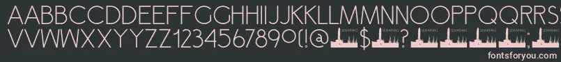 DkSemarang Font – Pink Fonts on Black Background