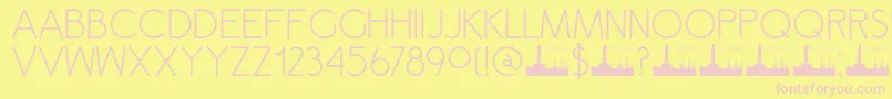 DkSemarang Font – Pink Fonts on Yellow Background