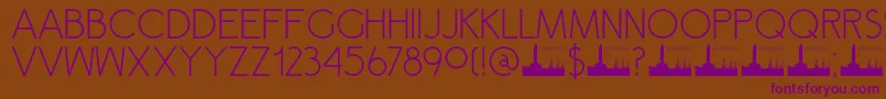 DkSemarang Font – Purple Fonts on Brown Background