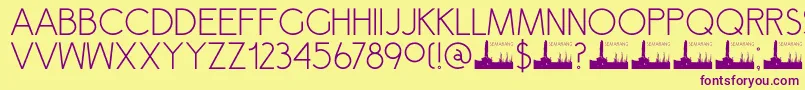 DkSemarang Font – Purple Fonts on Yellow Background