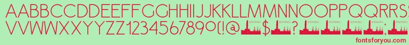 DkSemarang Font – Red Fonts on Green Background