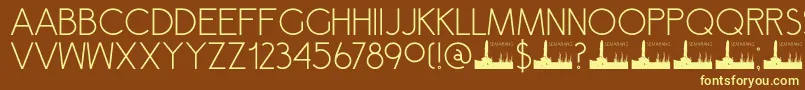 DkSemarang Font – Yellow Fonts on Brown Background