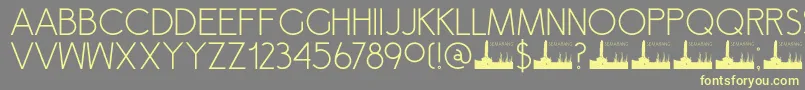 DkSemarang Font – Yellow Fonts on Gray Background