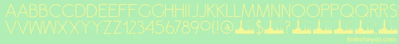 DkSemarang Font – Yellow Fonts on Green Background