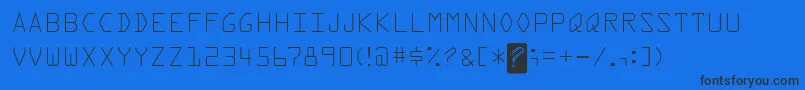 KreditFront Font – Black Fonts on Blue Background